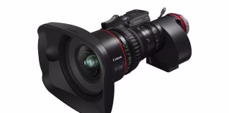 Neue Super-Weitwinkel-Optik von Canon Das neue Canon CN5x11 IAS T R1/P1 Weitwinkel-Objektiv ©Canon