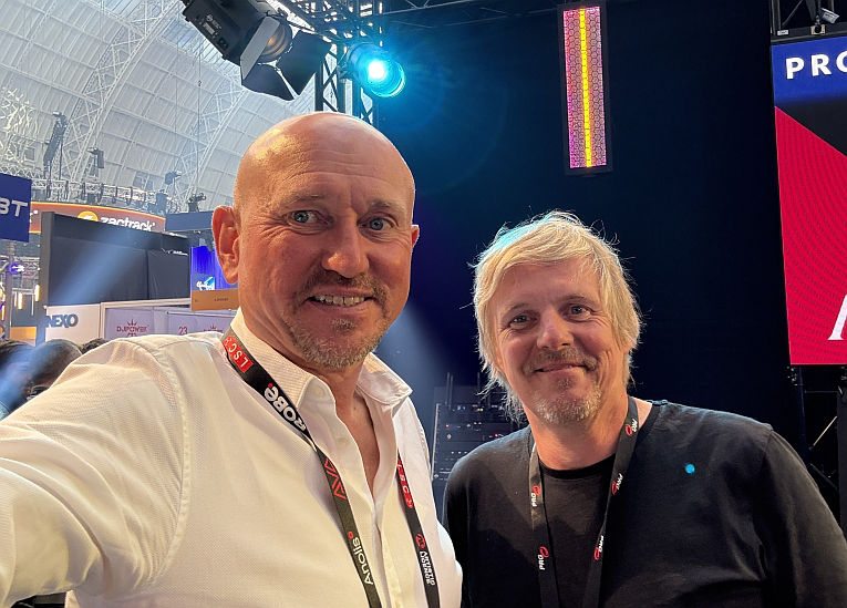 Jeroen Carette (PWR Lighting) und Gerhard Feiner (Feiner Lichttechnik)