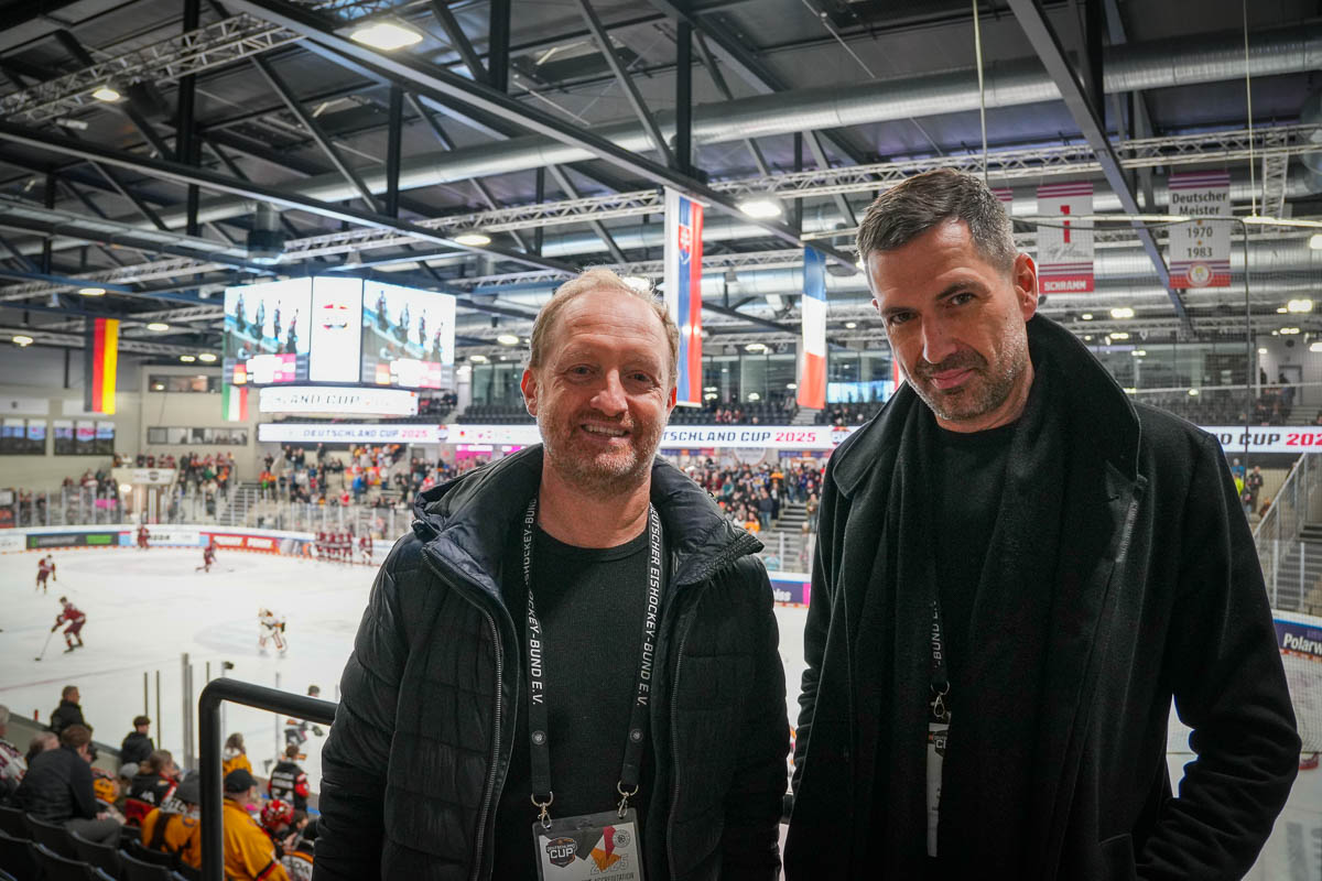 Stefan Thelen (li., MagentaSport) und Alexander Dechant (thinXpool)