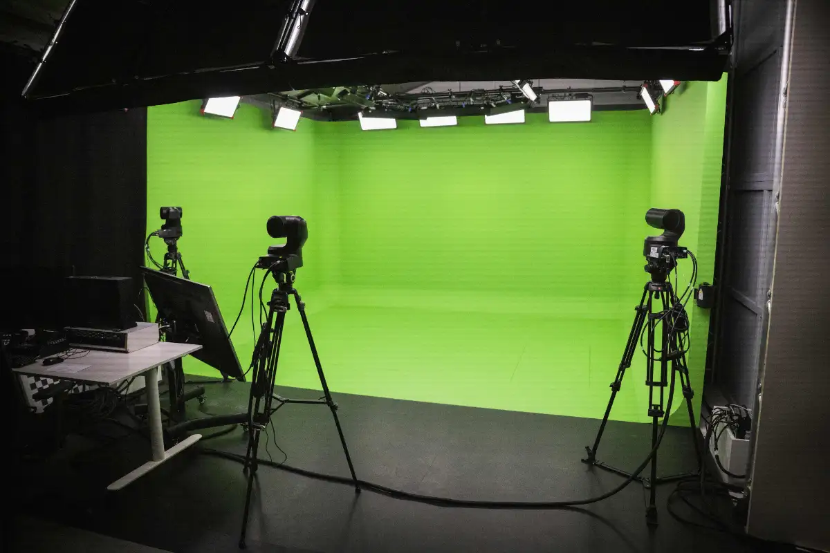 Greenscreen-Set bei BILD
