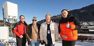 „Erst im echten Betrieb zeigt sich, was wirklich funktioniert“ (v.l.n.r.) Johann Mika (Chief Innovation Officer BBM), Michael Wagenhofer (Group CEO BBM), Harald Kräuter (TD ORF), Stefan Kollinger (Chief Innovation Officer ORF)