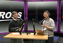 Ross Video: Software, Flexibilität und der Blick aufs Wesentliche Ross-Manager Richard Hardege (li.) im Gespräch mit Niklas Eckstein